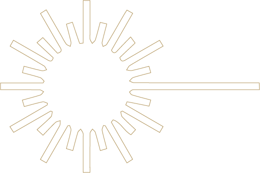 pictogramme laser doré